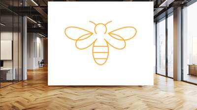 honey bee logo design vector illustration	 Wall mural