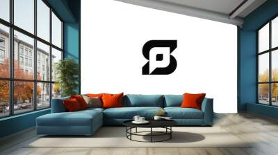 initial SP logo design vector Wall mural