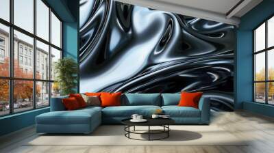 Abstract Liquid Metal Background Wall mural