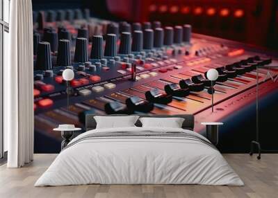 audio mixer, music equipment, recording Wall mural