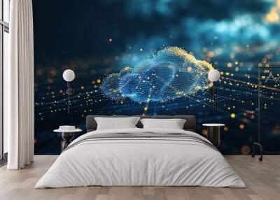 Cloud storage ,Circuit background data processing technology and cloud computing Wall mural