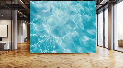 Top view Sea surface. blue water texture background, blue sea water texture. Wall mural