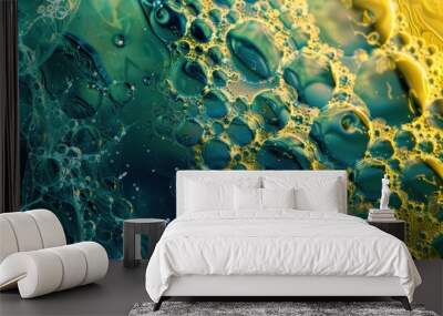 Abstract Oil and Water Bubbles Wall mural