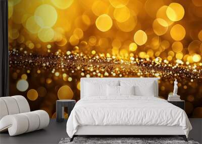 golden glitter lights Wall mural