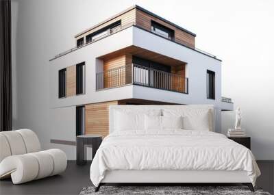 Modern House Architecture 3D Rendering Wall mural