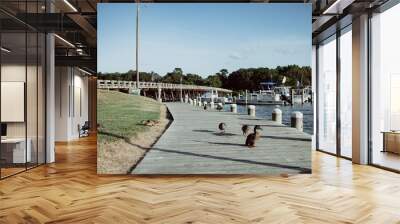 Sidewalk at the port Wall mural