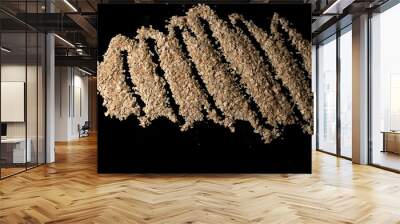 Set of oats on black background Wall mural