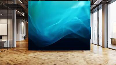 Abstract blue and green wave design resembling ocean waves, perfect for backgrounds or artistic projects. Wall mural