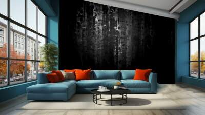 Black wall grunge texture Wall mural