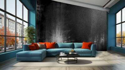 Black wall grunge texture Wall mural