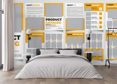 Multipurpose company product catalogue design template, clean and modern furniture catalog brochure design. Wall mural