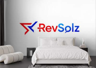 Creative modern Rev Solz logo template, Vector logo for business and company identity  Wall mural