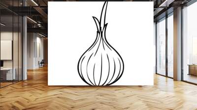 onion outline illustration Wall mural