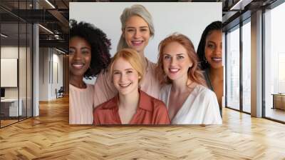 Diverse Group of Happy Women Wall mural