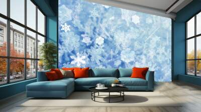 Christmas snowflakes falling 10599 Wall mural