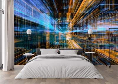 Futuristic Digital Light Technology 10604 Wall mural