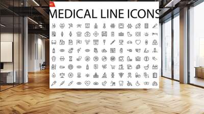 Medical Vector Icons Set. Wall mural