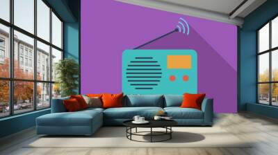 Radio icon Wall mural