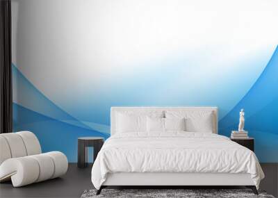 Abstract blue wave background modern design ideas Wall mural