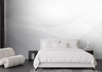 Abstract white and gray background, geometric, modern design, illustration Wall mural