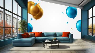 elegant blue balloon background For decorating festive events Vector illustration Wall mural