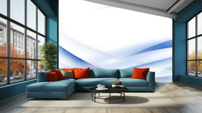 Modern blue wave background design, vector illustration Wall mural