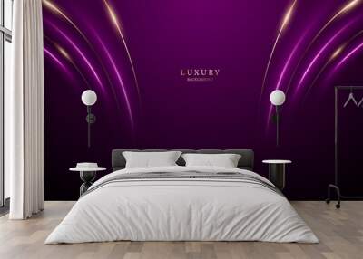 purple abstract background with luxurious effects Modern vector illustration Wall mural