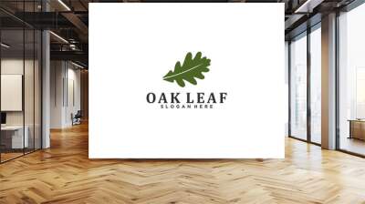 oak leaf logo in white background Wall mural