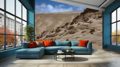 Te Paki. Giant sand dunes. Cape reinga New Zealand. Desert and sand. Wall mural