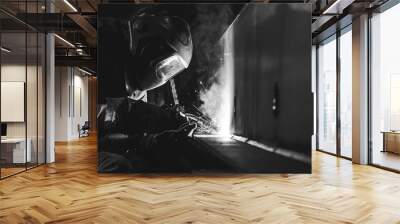 Welding steel structures Wall mural