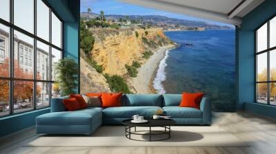 View of the Coastline of the Palos Verdes Peninsula on a Sunny Afternoon.  Wall mural