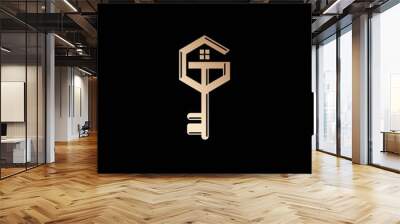 Guard logo design, Key vector logo Wall mural