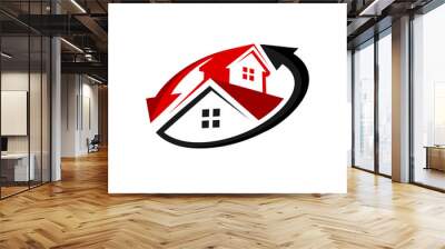 House service logo with repair concept Wall mural