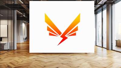 thunder vector that formed wings Wall mural