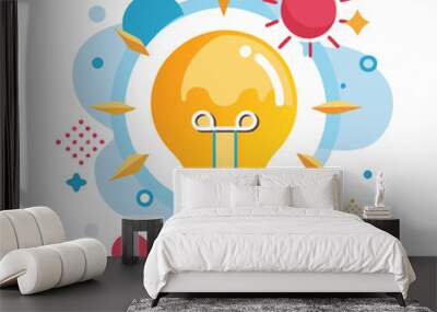 creative light bulb idea concept Wall mural