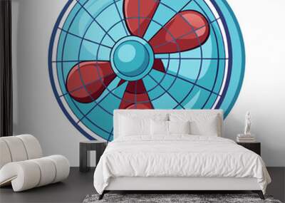 fan isolated on white background Wall mural