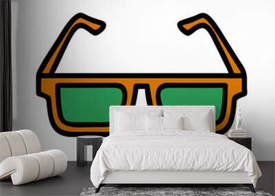 glasses icon Wall mural