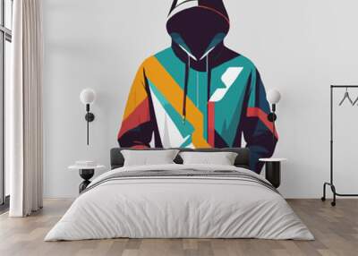 illustration of a hoodie Wall mural