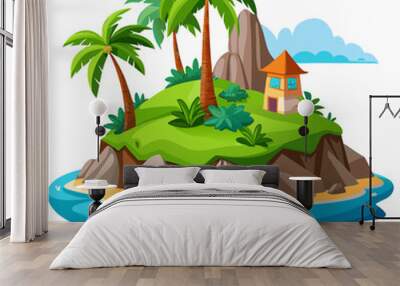 island in the sea Wall mural