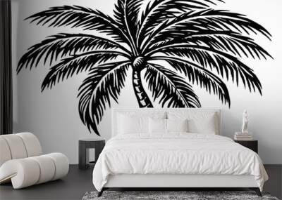 palm tree silhouette Wall mural