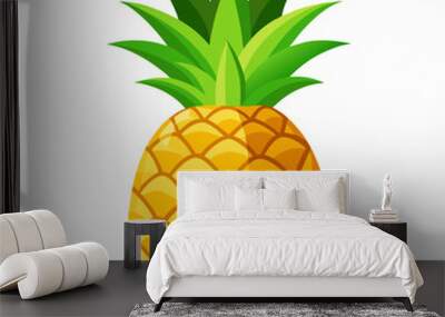 pineapple isolated on white background Wall mural