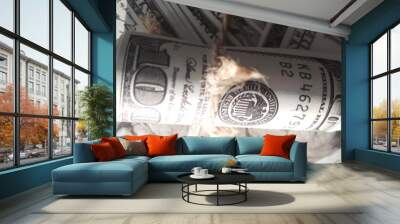 100 dollars american paper money Wall mural