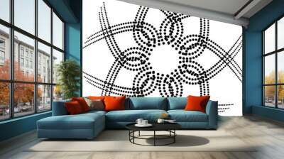 Geometric pattern print embroidery graphic design vector art Wall mural