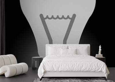 bulb with its glowing screw base, concept we can find idea every Wall mural