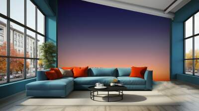 colorful sky just before sunset, illustration background Wall mural