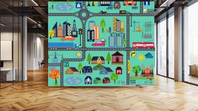 Modern city map elements for generating your own infographics, m Wall mural