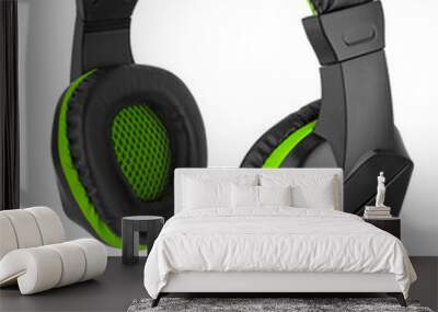 Wired headphones, computer accessory Wall mural