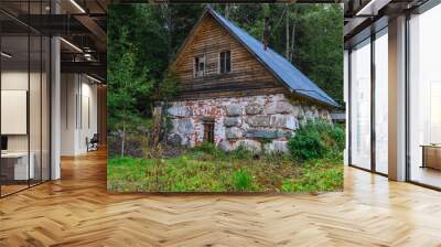 Historical building of the bathhouse of the 15th century. Wall mural