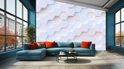 technology hexagon pattern background Wall mural