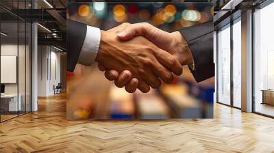 handshake between two businessmen Wall mural